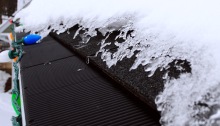 Raindrop Gutter Guard After Snowfall Without Heat Cables